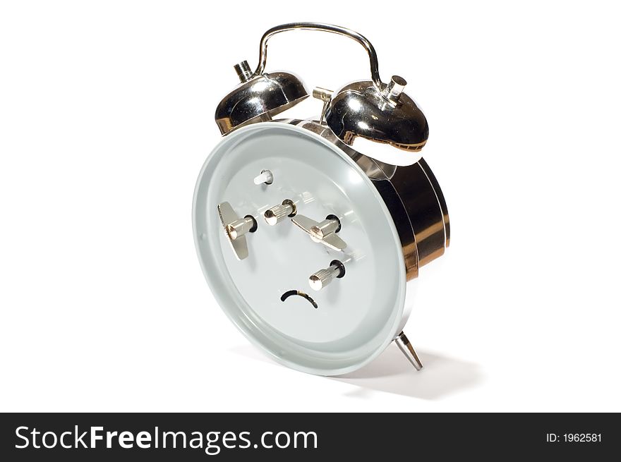 Series object on white: isolated Clock back view