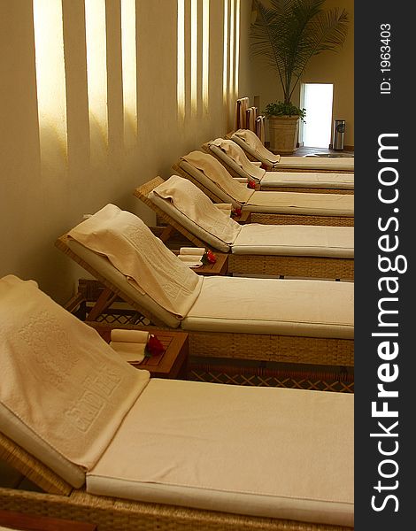 Relaxings chairs for beauty treatments in Puerto Vallarta, Jalisco, Mexico, Latin America