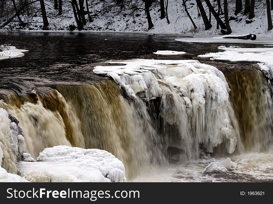 Waterfall in winter. place named Keila, Estonia. Waterfall in winter. place named Keila, Estonia.