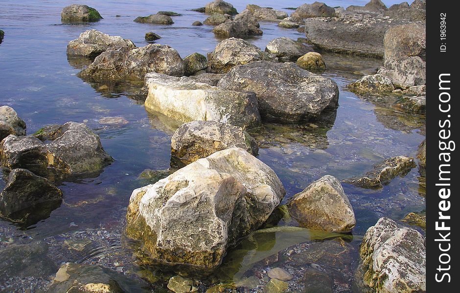 Some rocks on the seaside of the black sea