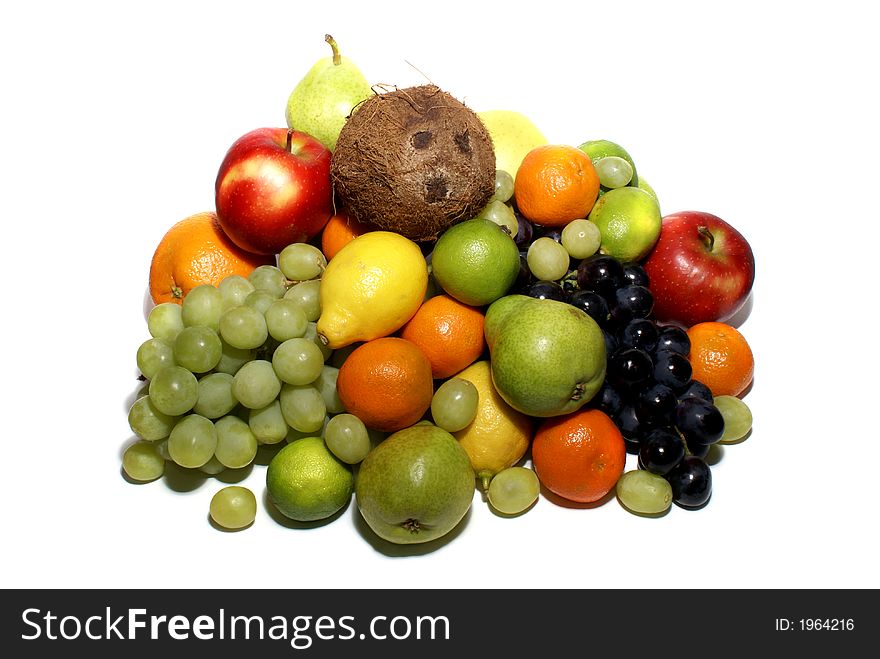 Fruits Isolated On White