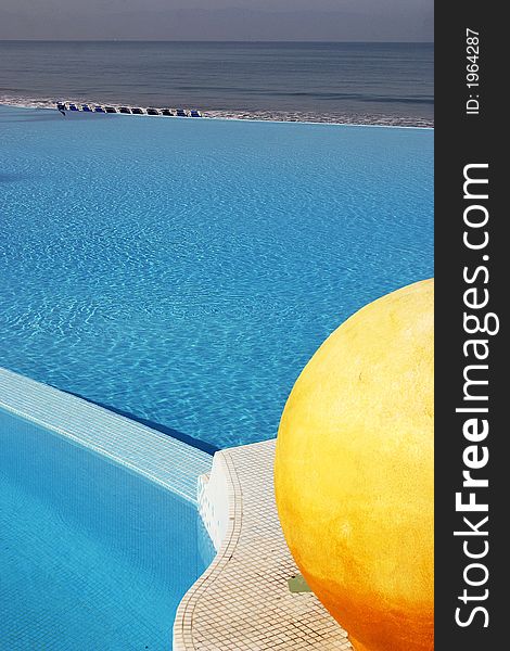 Partial view of the pools of a hotel in Puerto Vallarta, Jalisco, Mexico, Latin America. Partial view of the pools of a hotel in Puerto Vallarta, Jalisco, Mexico, Latin America