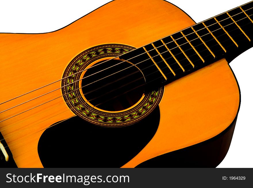 Acoustic Guitar with light background