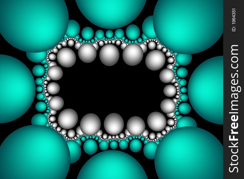 Abstract fractal image resembling a Spring bubble frame