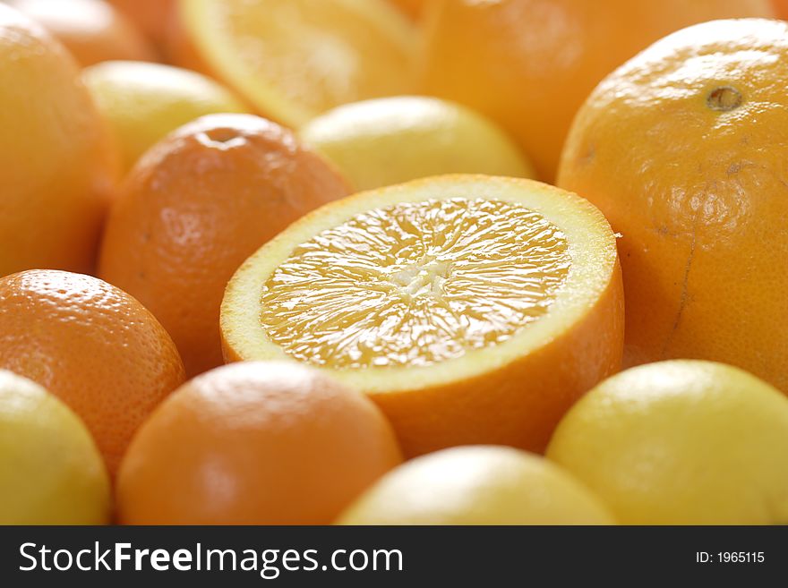 Delicious oranges, lemons and tangerines. Delicious oranges, lemons and tangerines