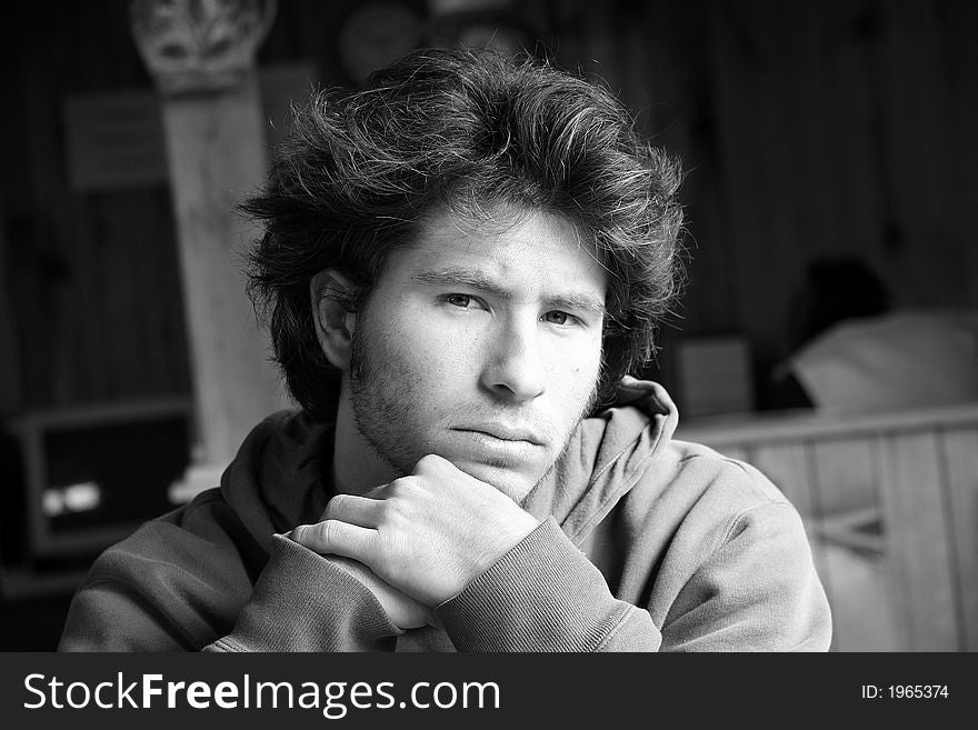 A surfer young men portrait. A surfer young men portrait