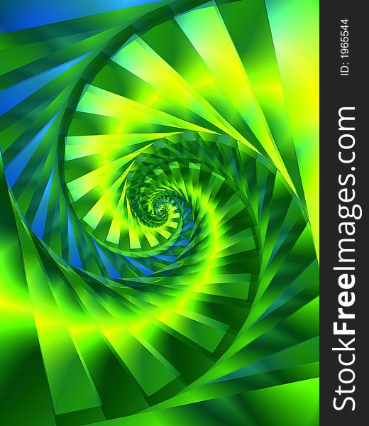 Cool Green Spiral Texture Pattern