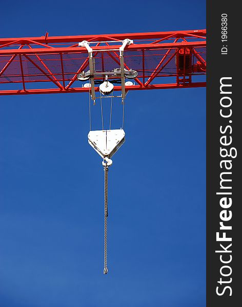 Crane boom at construction site at Munich, Germany