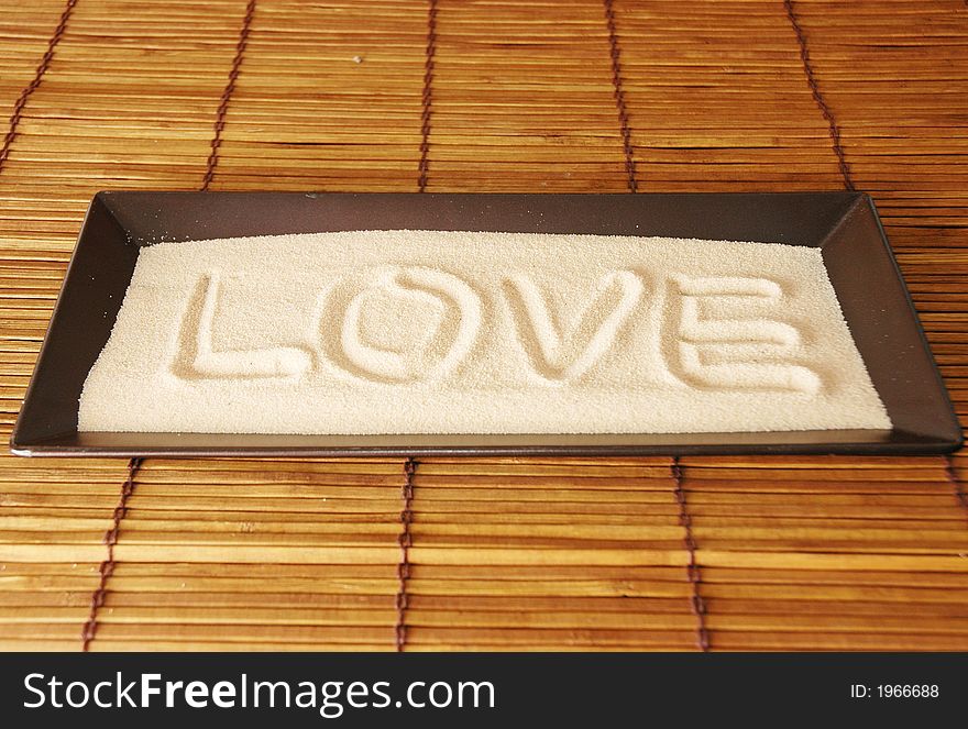 Love written on sand