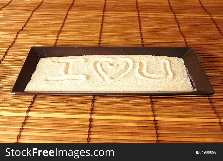 Love written on sand