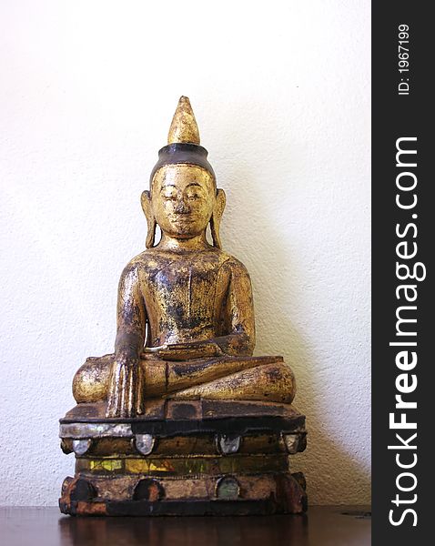 Gold Buddha statue - peace and spirituality. Gold Buddha statue - peace and spirituality