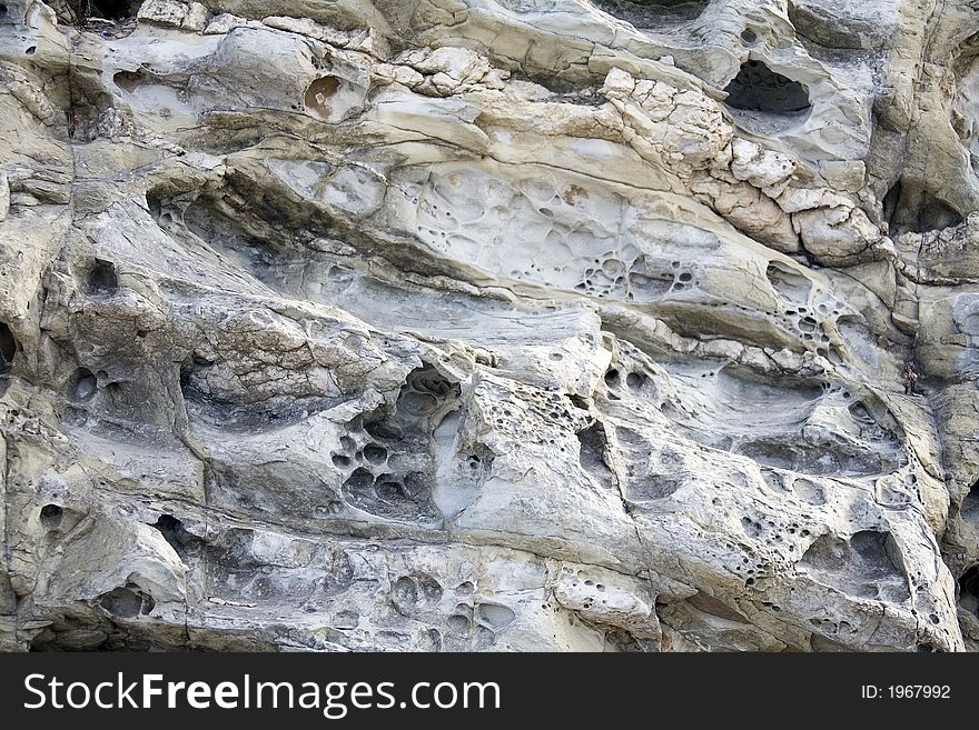 Raw aged rock surface on a coast. Raw aged rock surface on a coast