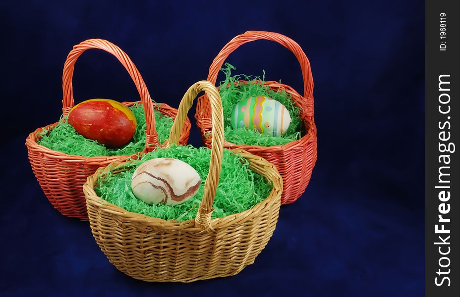 Eastern baskets and Easter egg nesting as the holiday season approaches. Eastern baskets and Easter egg nesting as the holiday season approaches.