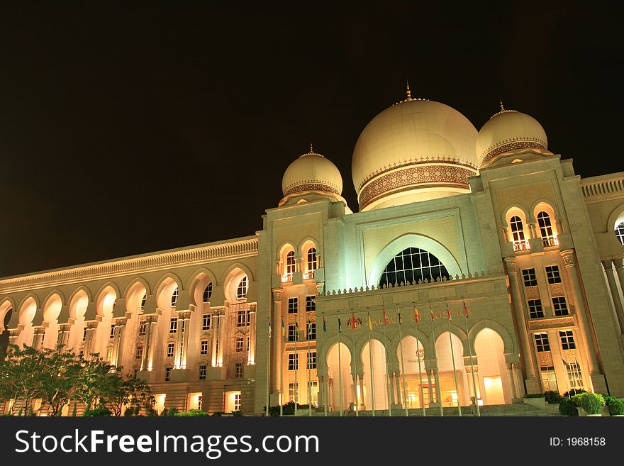 A beautiful Islamic architecture building in Putrajaya, Malaysia. A beautiful Islamic architecture building in Putrajaya, Malaysia