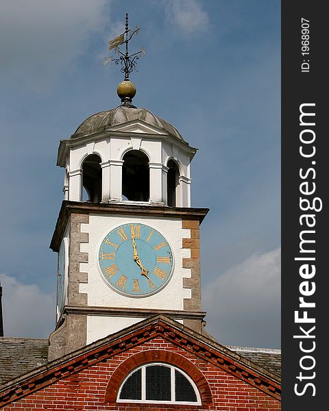 Ornamental tower with a clock face. Ornamental tower with a clock face.