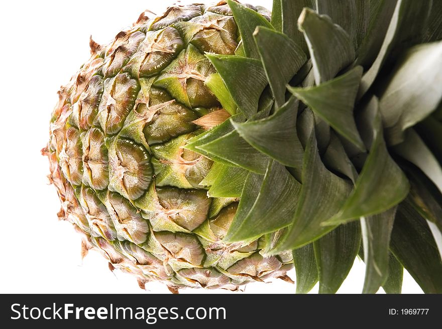 Pineapple fruit isolated on the white background