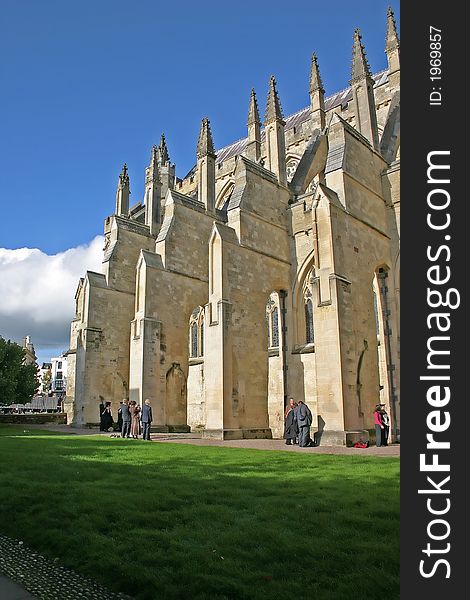 Exeter Cathedral Devon, England UK in Summer. Exeter Cathedral Devon, England UK in Summer