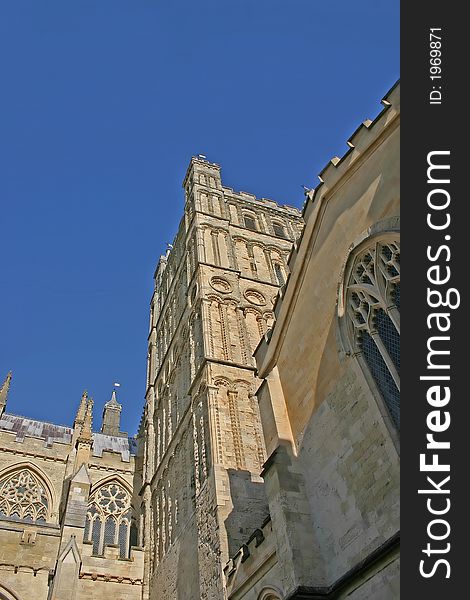 Exeter Cathedral Devon, England UK in Summer. Exeter Cathedral Devon, England UK in Summer