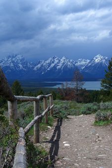 Grand Tetons And Path Royalty Free Stock Photos Grand Tetons And Path Royalty Free Stock Photos