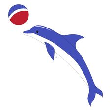 A Dolphin With A Ball Royalty Free Stock Photos