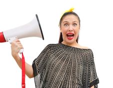 Afraid Young Woman Stock Image Afraid Young Woman Stock Image