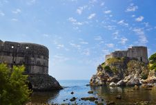 Fort At Town Dubrovnik In Croatia Royalty Free Stock Photo Fort At Town Dubrovnik In Croatia Royalty Free Stock Photo