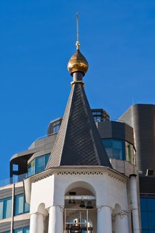 Belltower And Office Buildings Stock Photography Belltower And Office Buildings Stock Photography