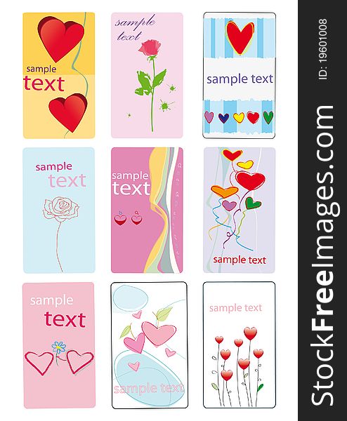 Greeting cards with heart