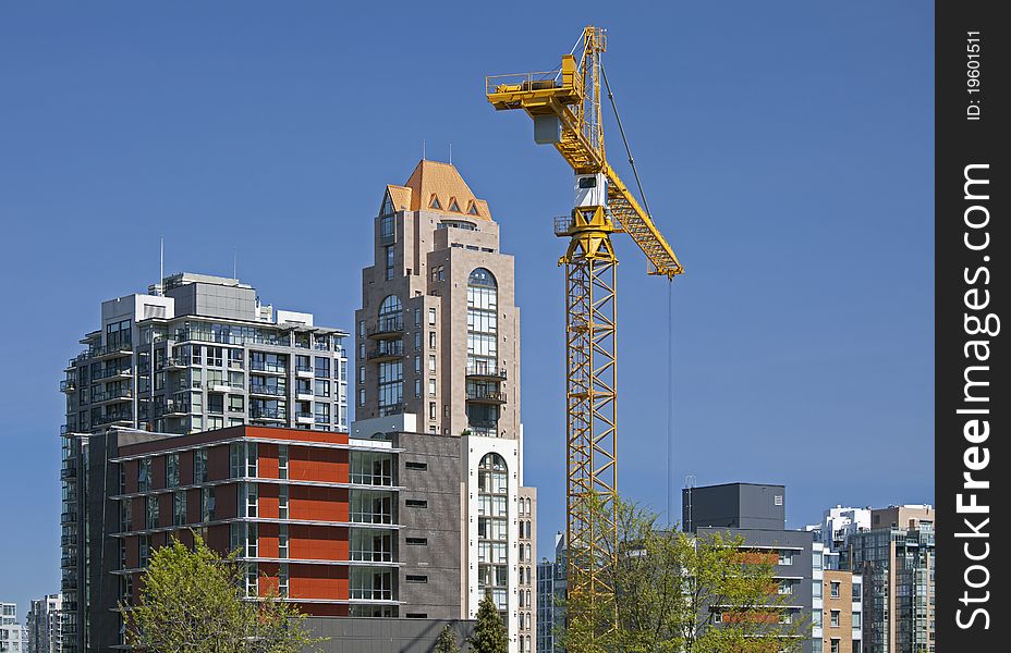 Crane At Construction Site