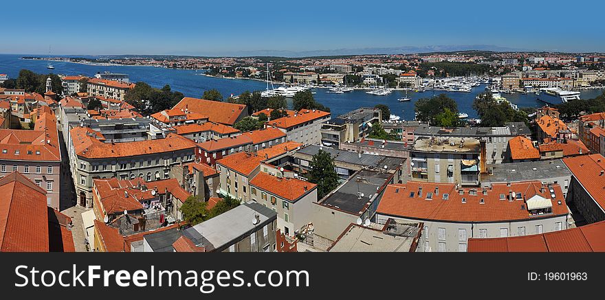 Aerial panorama of Old Town of Zadar, Croatia. Aerial panorama of Old Town of Zadar, Croatia