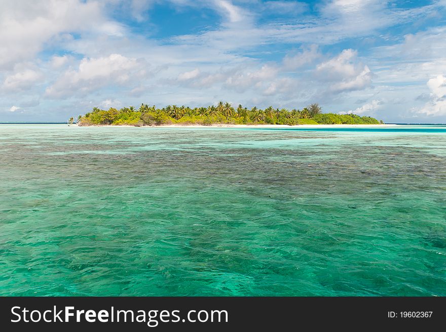 Beautiful island on the maldives