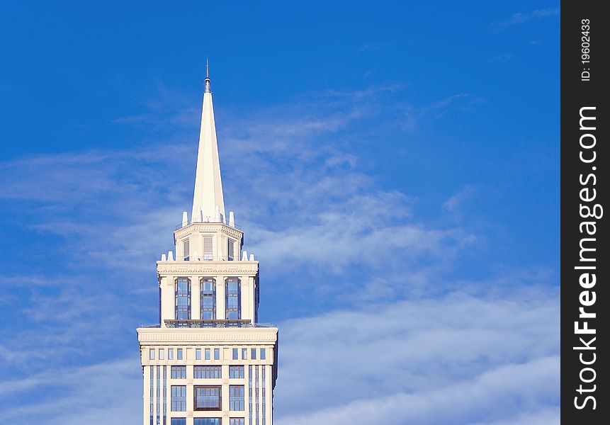 Tower against cloud