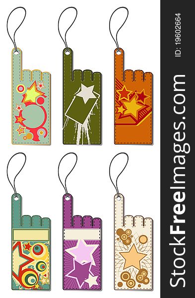 Set of colorful price tags. Vector illustration.