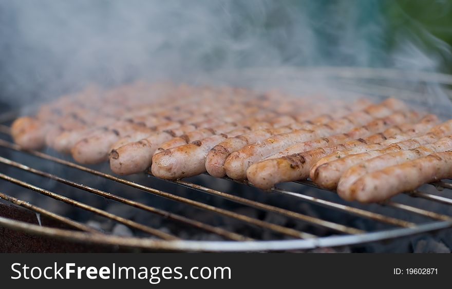 Barbecue - Munich sausages on the chargrill