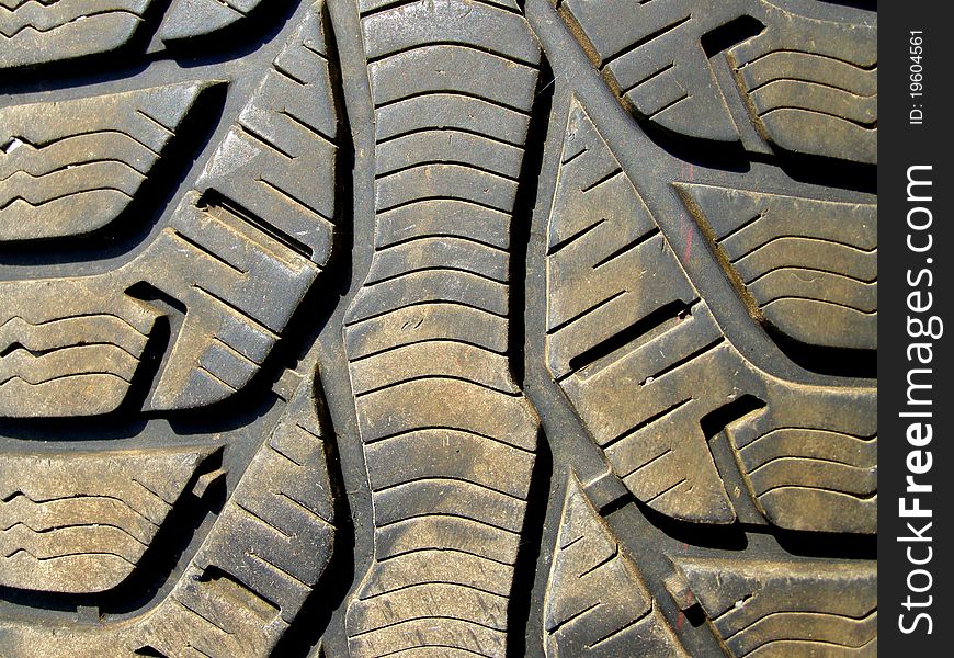 Detail photo of the tire texture background