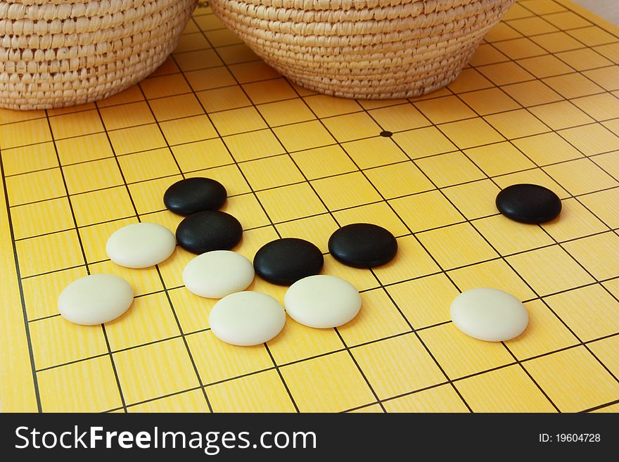The traditional game of go,China,Asia. The traditional game of go,China,Asia