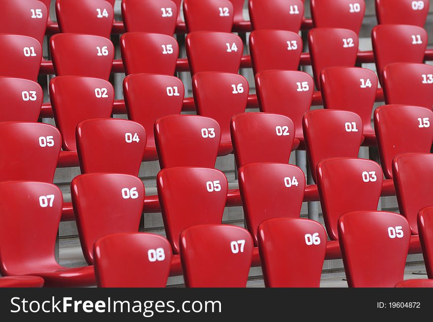 Auditorium  and Red seat in Stadium