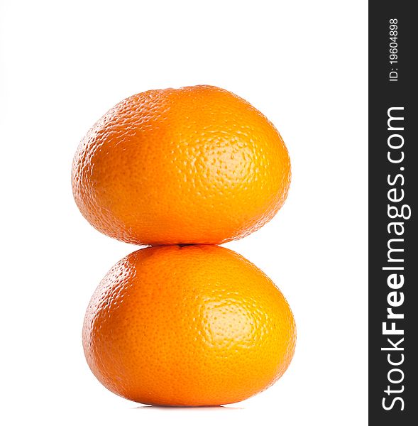 Orange spanish ripe isolated on a white. Orange spanish ripe isolated on a white