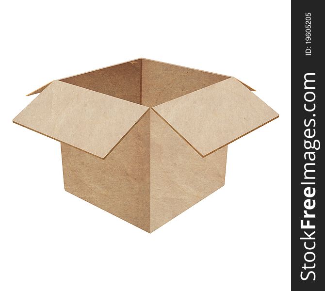 Brown Box Isolated