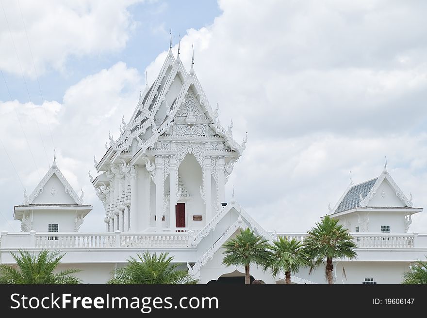 White Church in Wat Tham Khuha Sawan,Ubonratchathanee province, north east Thailand. White Church in Wat Tham Khuha Sawan,Ubonratchathanee province, north east Thailand