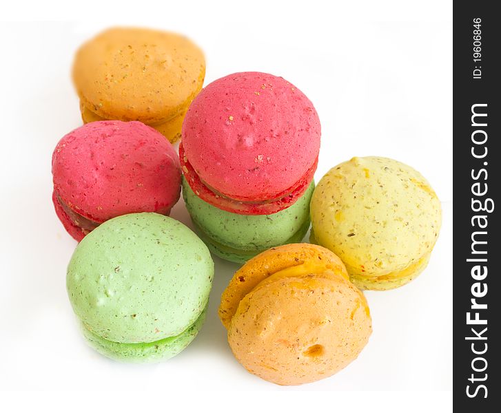 Colorful and tastefeful cookies over white. Colorful and tastefeful cookies over white
