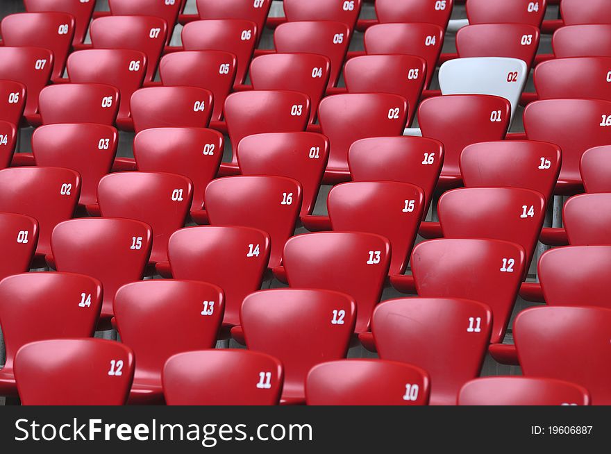 Auditorium  And Red Seat In Stadium