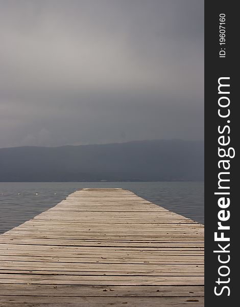 Panoramic view of Ohrid lake, Macedonia