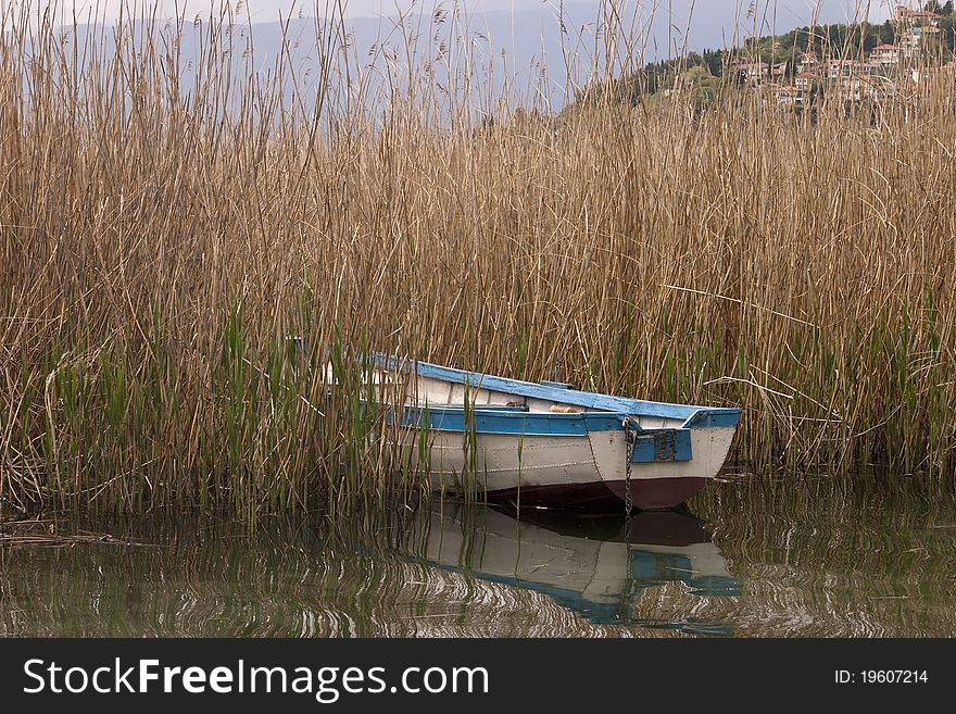 Boat at Ohrid lake, Macedonia