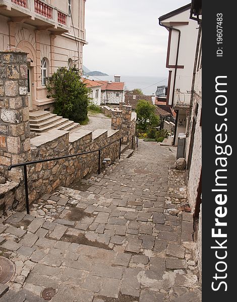 Streets of old city Ohrid, Macedonia