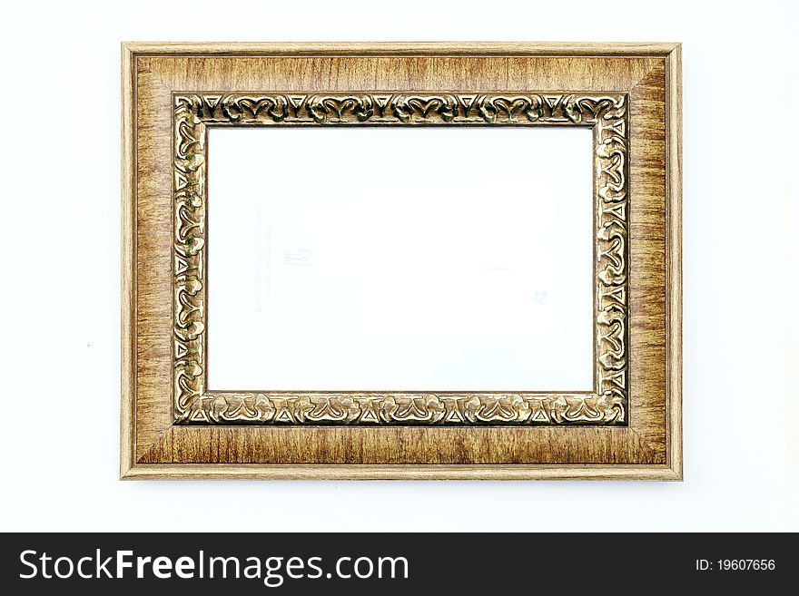 Wood frame on a white background. Wood frame on a white background.