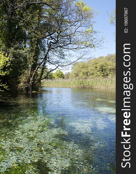 Springs of black river, Ohrid, Macedonia. Springs of black river, Ohrid, Macedonia