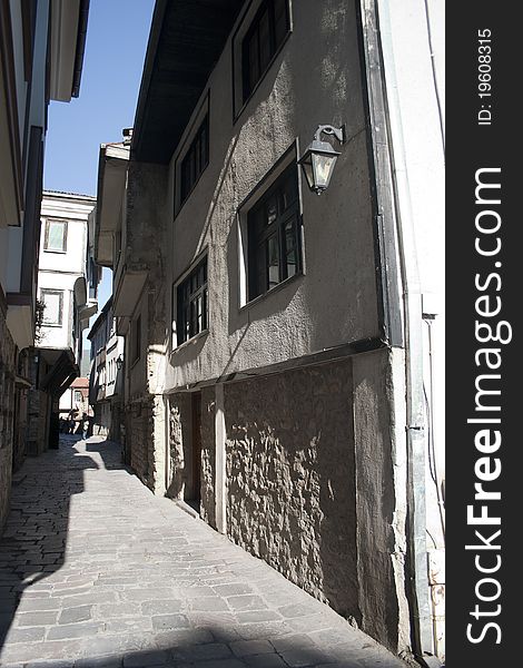 Streets of old city Ohrid, Macedonia