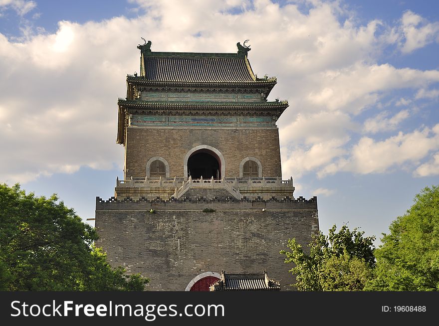 China Beijing Central Axis-Drum Tower