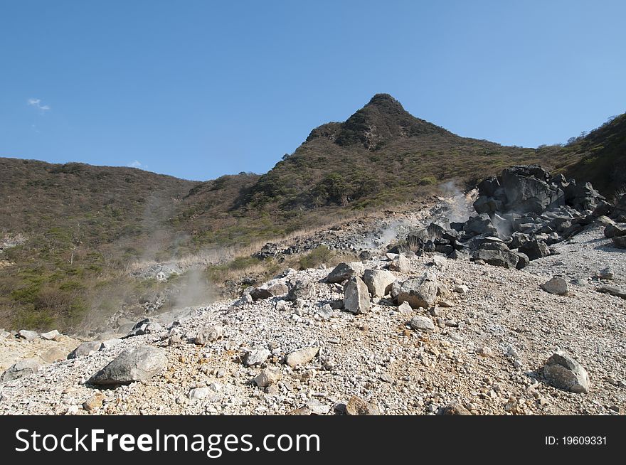 Hakone volcano is located 80 km SW of Tokyo, Japan. Hakone volcano is located 80 km SW of Tokyo, Japan.